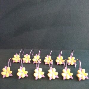Stepanie Ryan Set of 12 Floral Shower Curtain Hooks